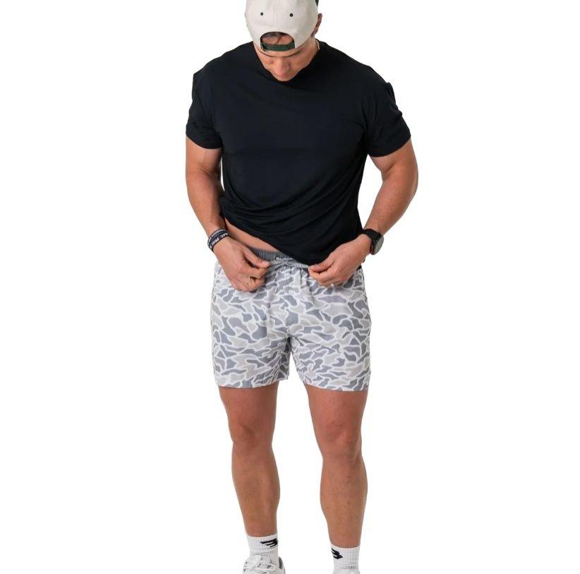 Burlebo Men's Athletic Shorts - White Camo - WHITE Thumbnail View 4