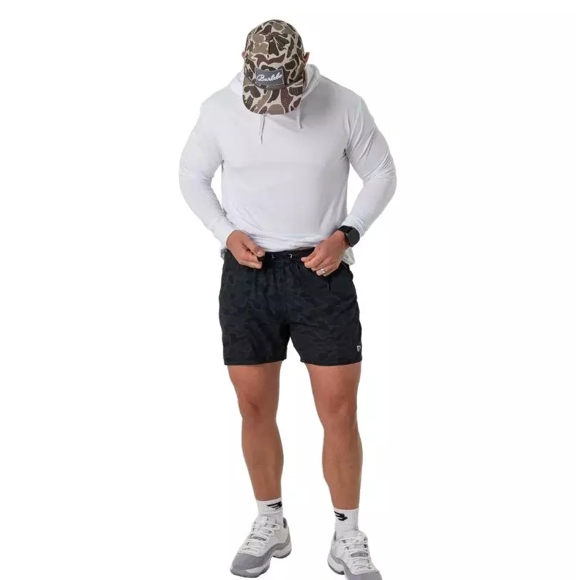 Burlebo Men's Athletic Shorts - Black Camo - BLACK