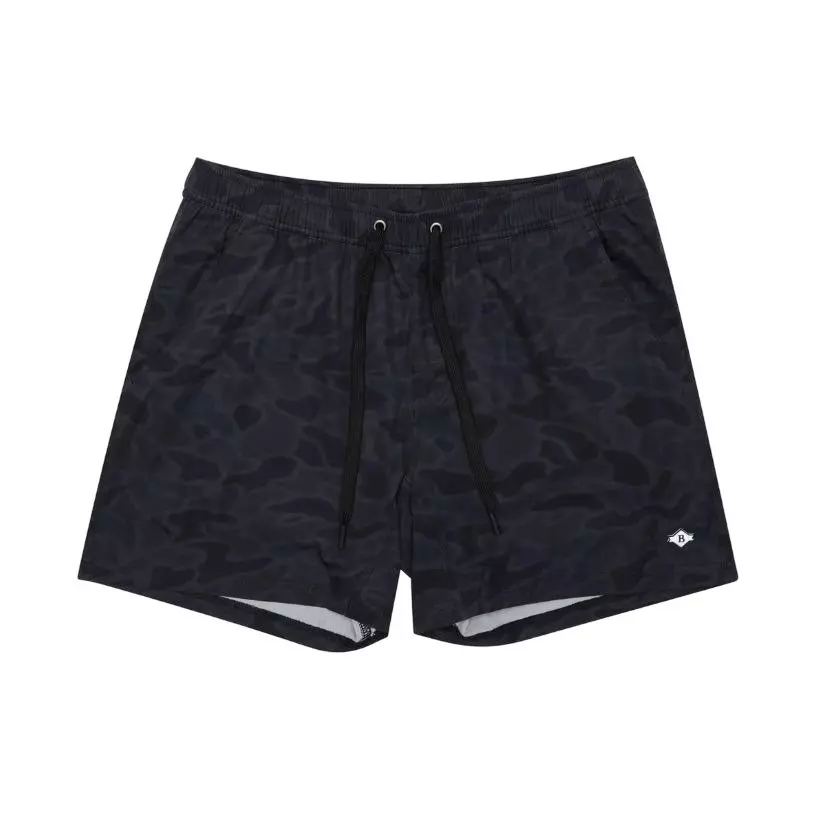 Burlebo Men's Athletic Shorts - Black Camo - BLACK