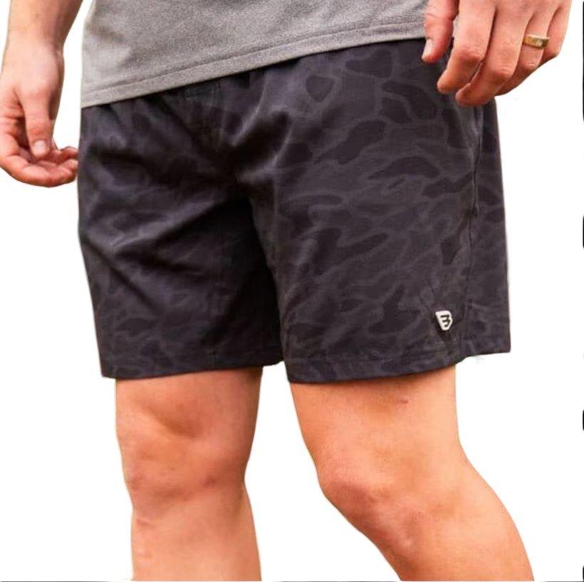 Burlebo Men's Athletic Shorts - Black&nbsp;Camo - BLACK Thumbnail View 5