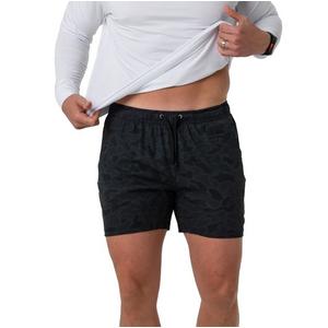 Burlebo Men's Athletic Shorts - Black Camo