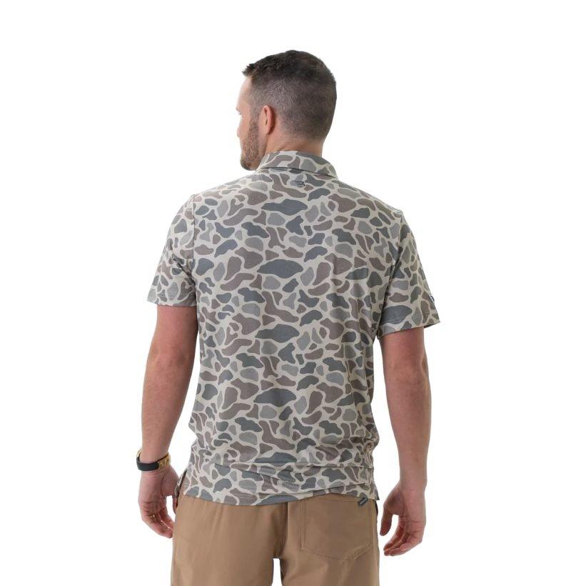 Burlebo Men's Performance Polo - Classic Deer Camo - CAMOUFLAGE Thumbnail View 2