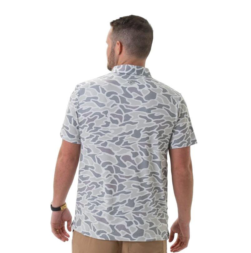 Burlebo Men's Performance Polo - White&nbsp;​Camo - WHITE Thumbnail View 2
