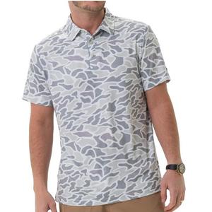 Burlebo Men's Performance Polo - White ​Camo