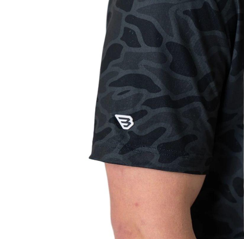 Burlebo Men's Performance Polo - Black&nbsp;Camo - BLACK Thumbnail View 4