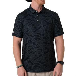 Burlebo Men's Performance Polo - Black Camo