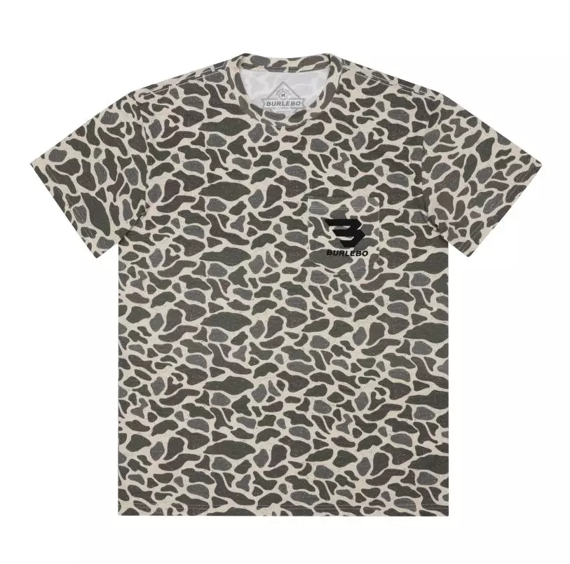 Burlebo Men's Pocket Tee - Classic Deer Camo - CAMOUFLAGE