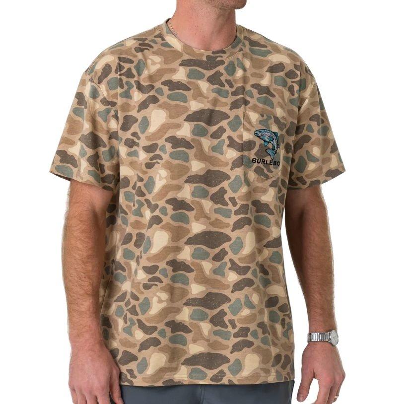 Burlebo Men's Pocket Tee - Pintail Camo - BROWN Thumbnail View 1
