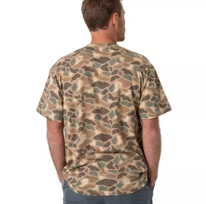 Burlebo Men's Pocket Tee - Pintail Camo - BROWN