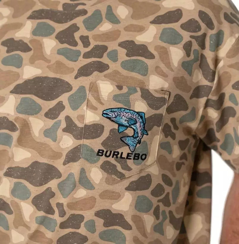 Burlebo Men's Pocket Tee - Pintail Camo - BROWN