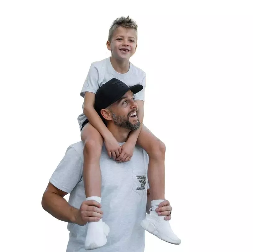 Burlebo Men's Flying B Classic Deer Camo Tee - Ash Grey - GREY