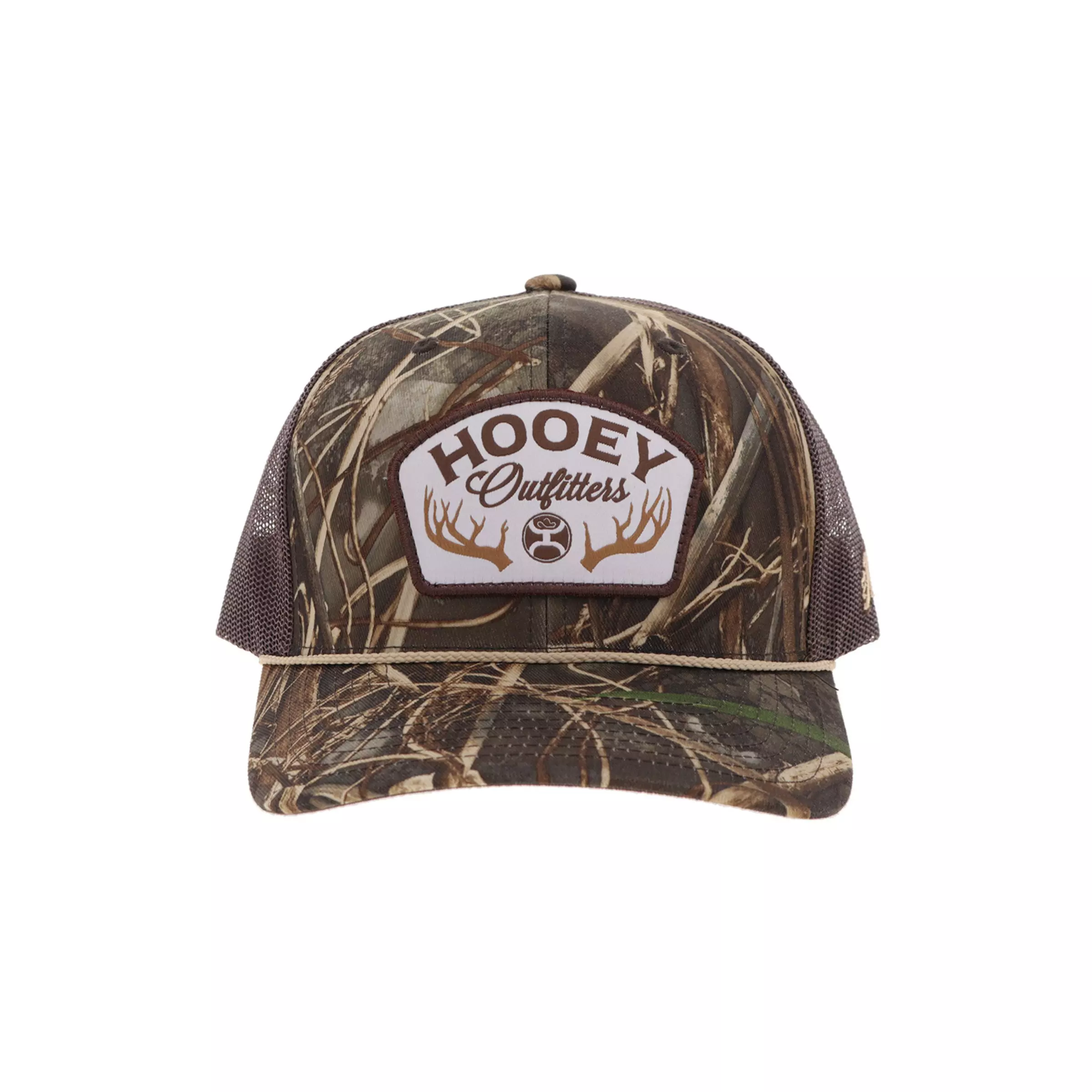 Hooey Outfitter Camo Trucker Snapback Hat-Brown - CAMOUFLAGE