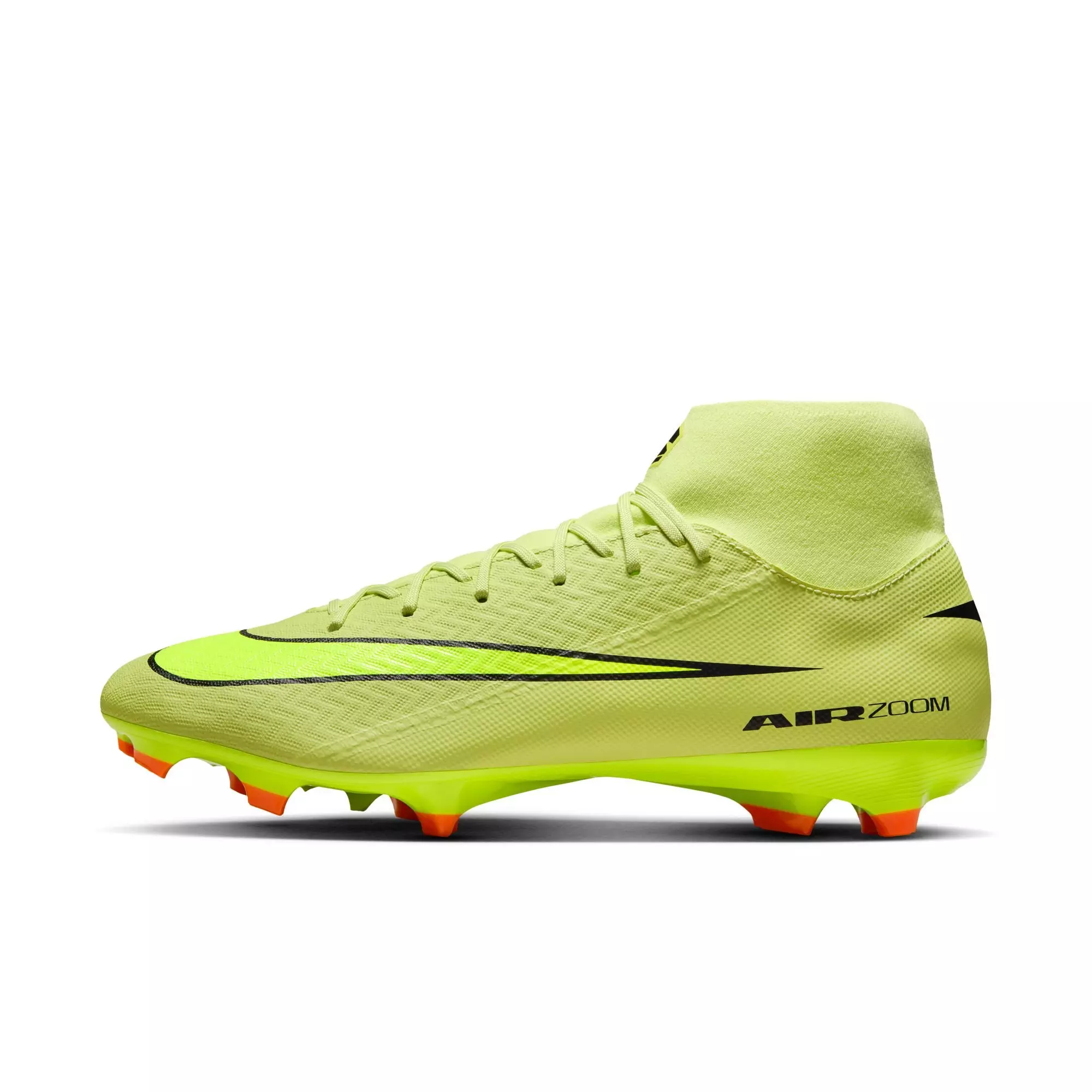 Nike Mercurial Superfly 10 Academy MG High-Top "Limelight/Volt/Hyper Crimson" Men's Soccer Cleat - VOLT