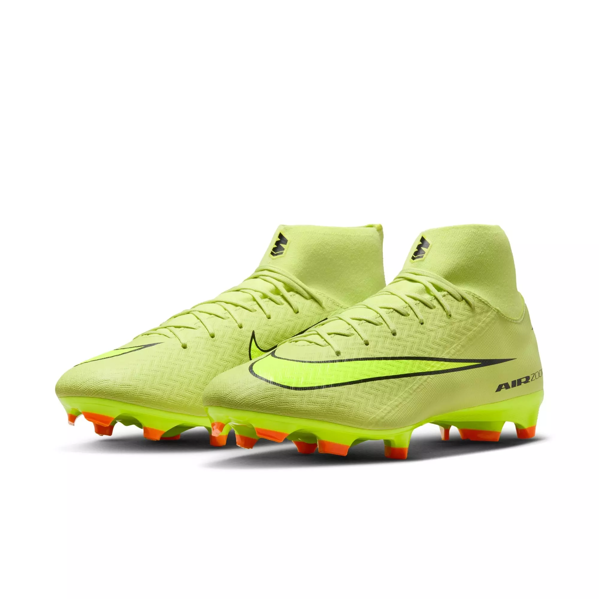 Nike Mercurial Superfly 10 Academy MG High-Top "Limelight/Volt/Hyper Crimson" Men's Soccer Cleat - VOLT