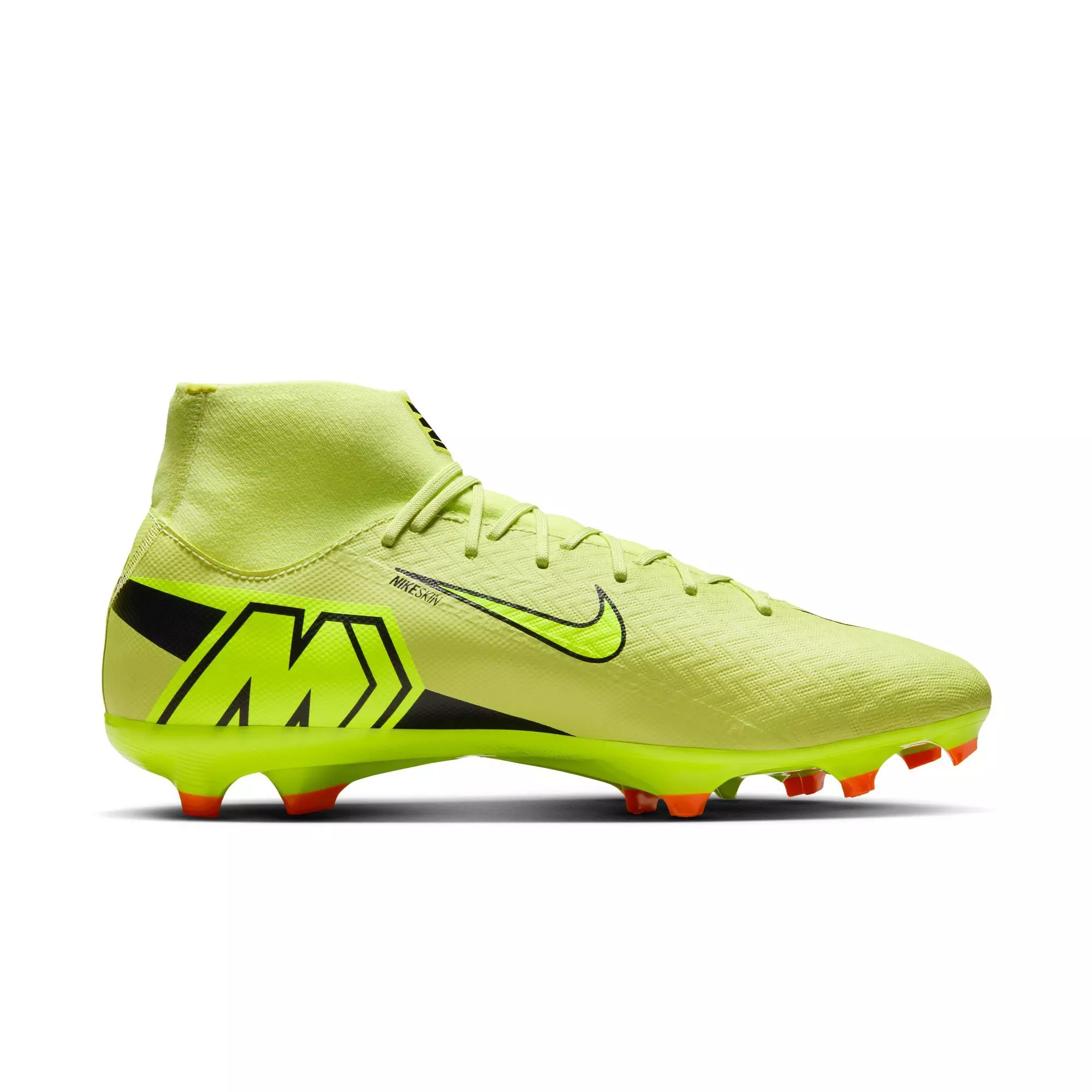 Nike Mercurial Superfly 10 Academy MG High-Top "Limelight/Volt/Hyper Crimson" Men's Soccer Cleat - VOLT