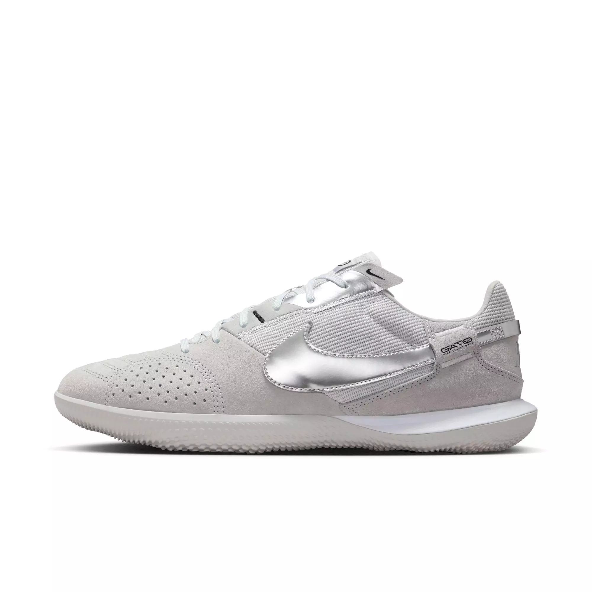 Nike Streetgato Low-Top "Lt Smoke Grey/Metallic Silver" Men's Soccer Shoe - SMOKE