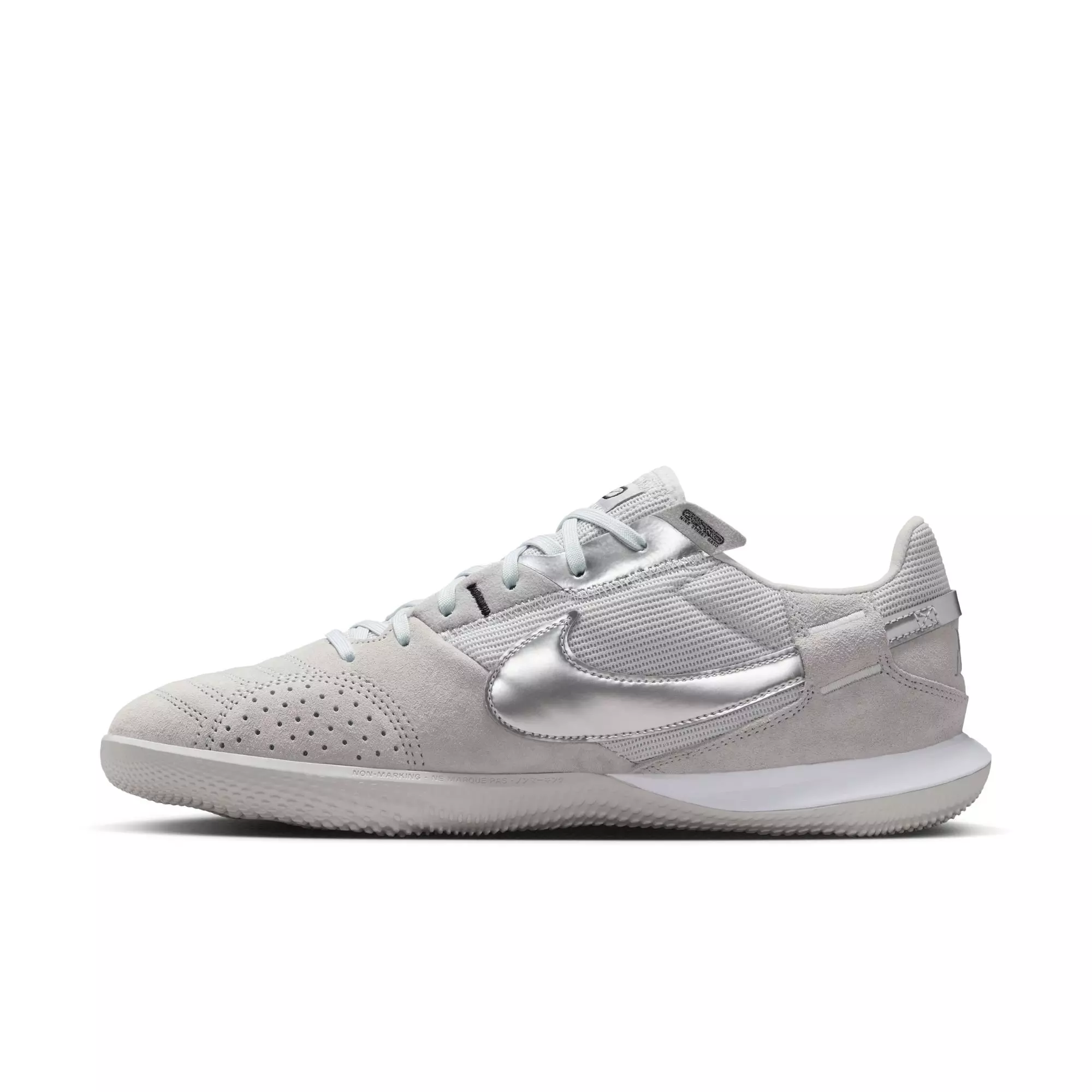Nike Streetgato Low-Top "Lt Smoke Grey/Metallic Silver" Men's Soccer Shoe - SMOKE