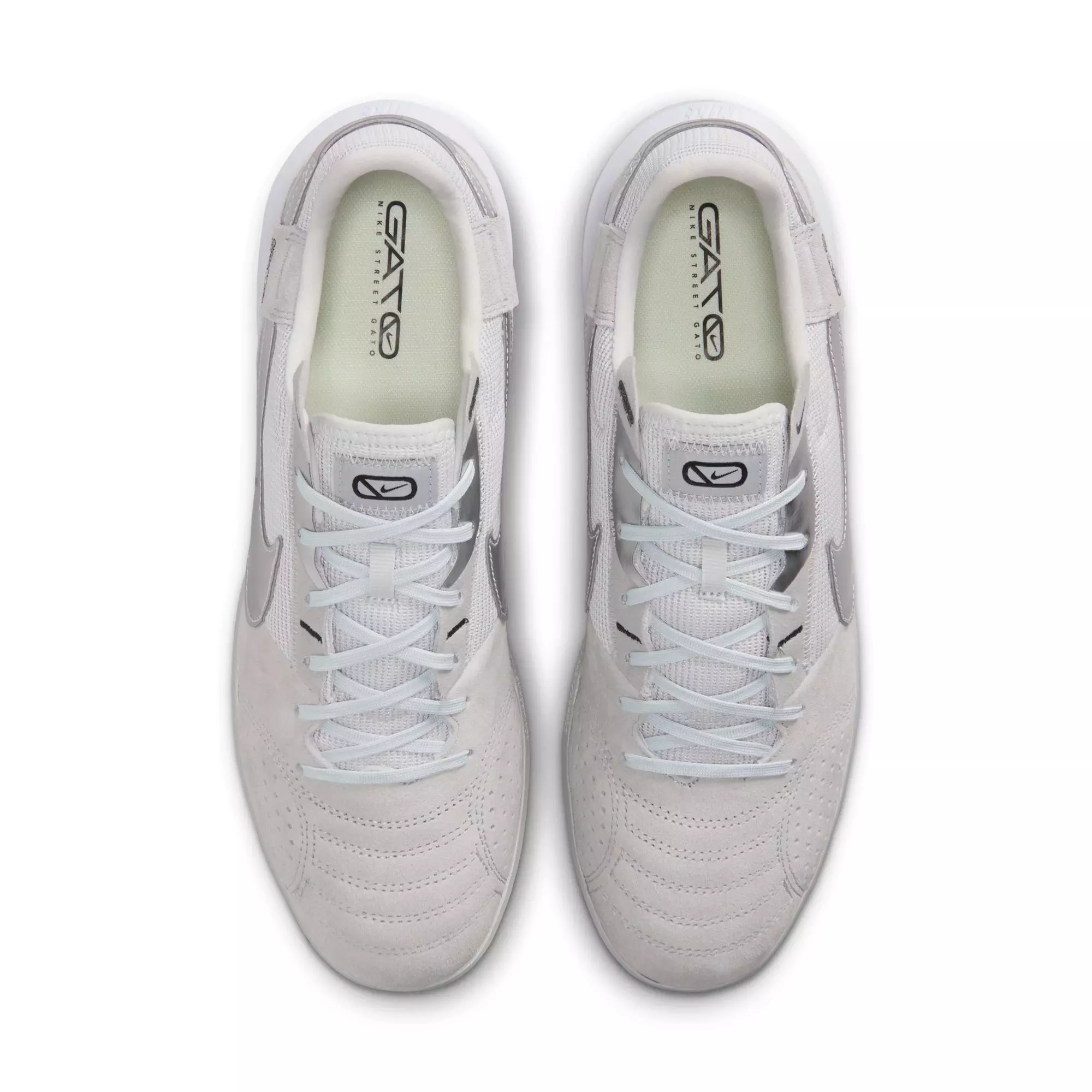 Nike Streetgato Low-Top "Lt Smoke Grey/Metallic Silver" Men's Soccer Shoe - SMOKE