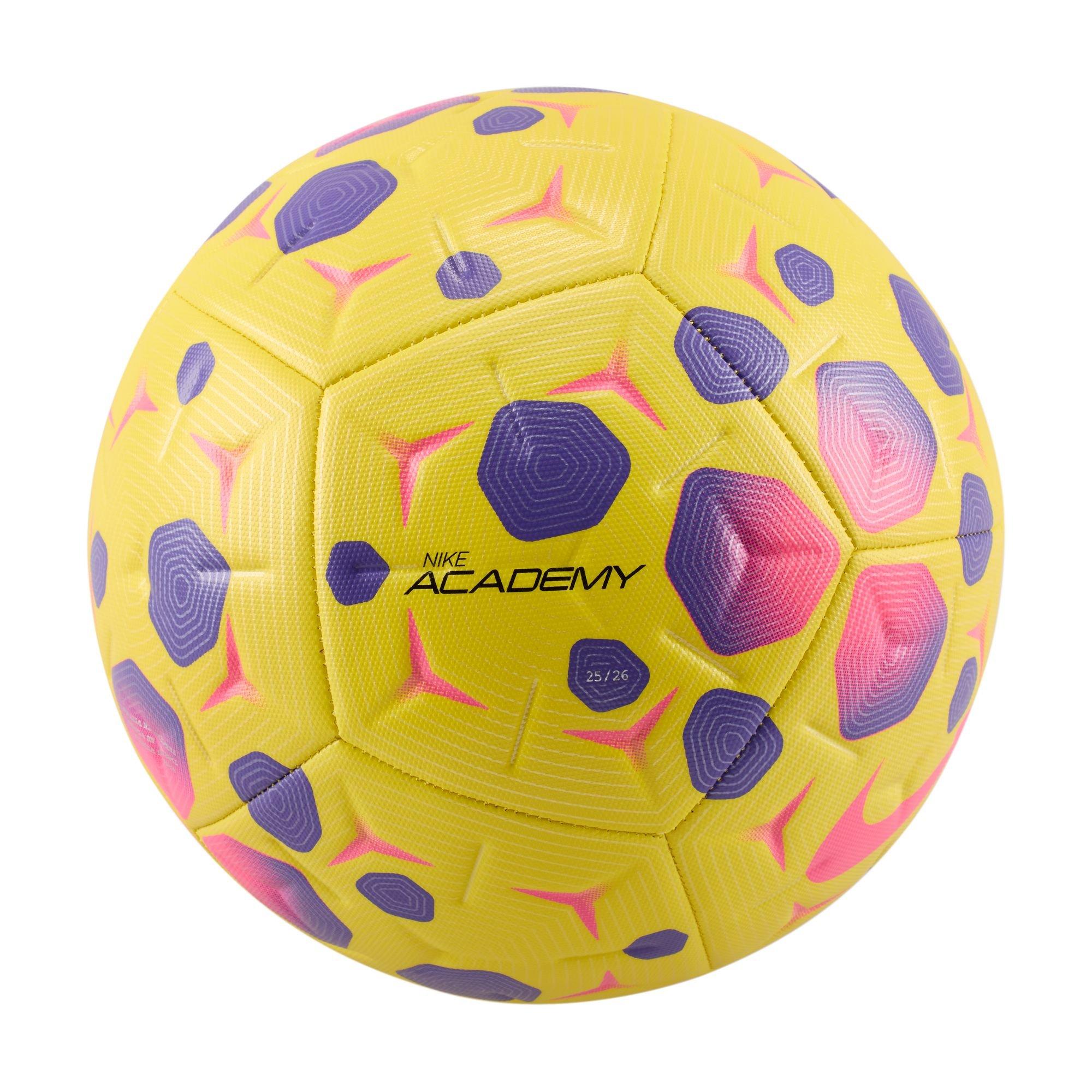Nike Academy Size 5 Yellow/Purple/Hyper Pink Soccer Ball