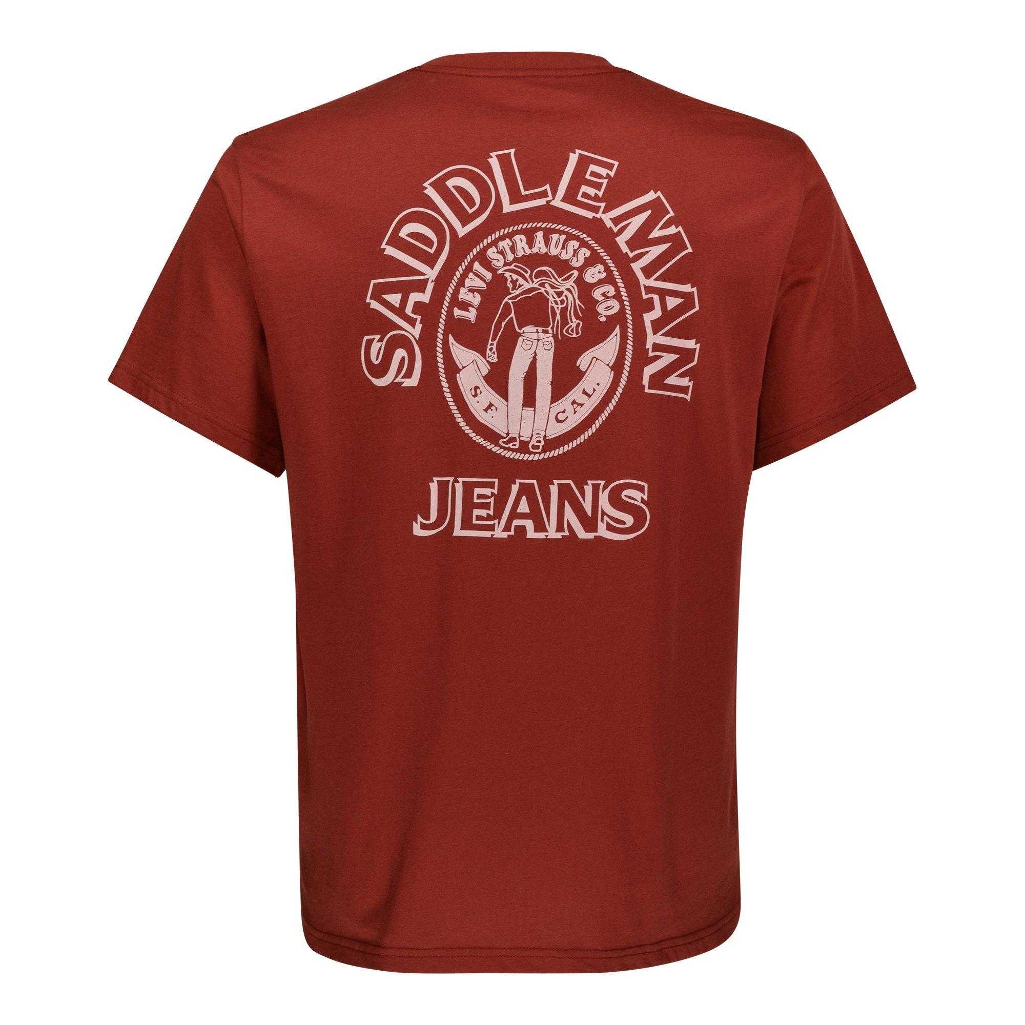 Levi's Men's Saddleman Jeans Tee - Russet Brown - BROWN Thumbnail View 2