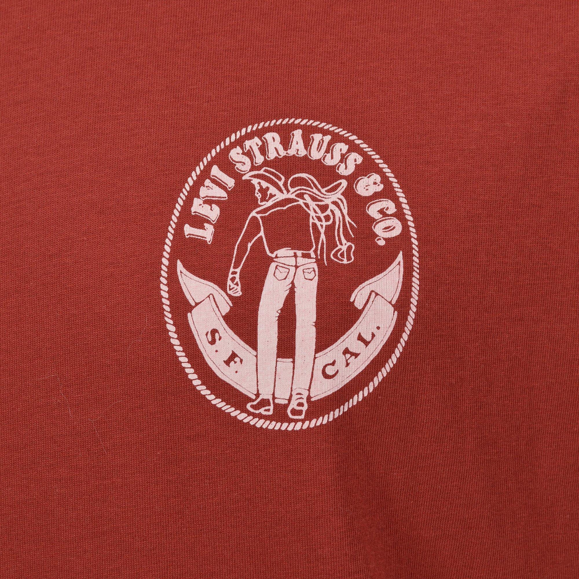 Levi's Men's Saddleman Jeans Tee - Russet Brown - BROWN Thumbnail View 3