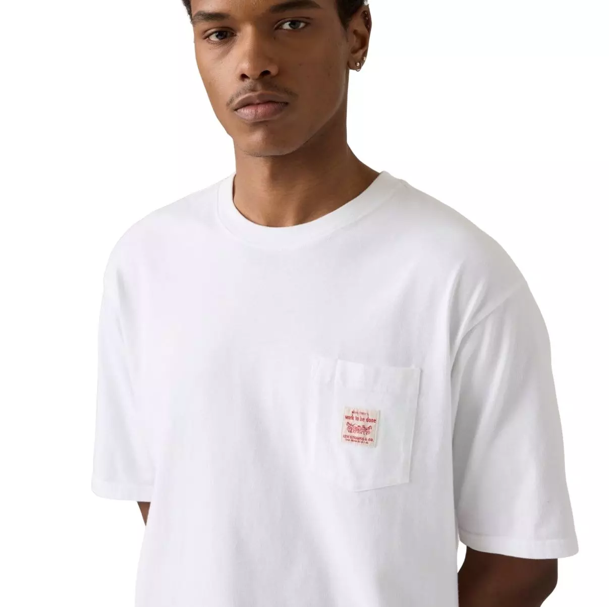 Levi's Men's Workwear Tee - Bright White - WHITE