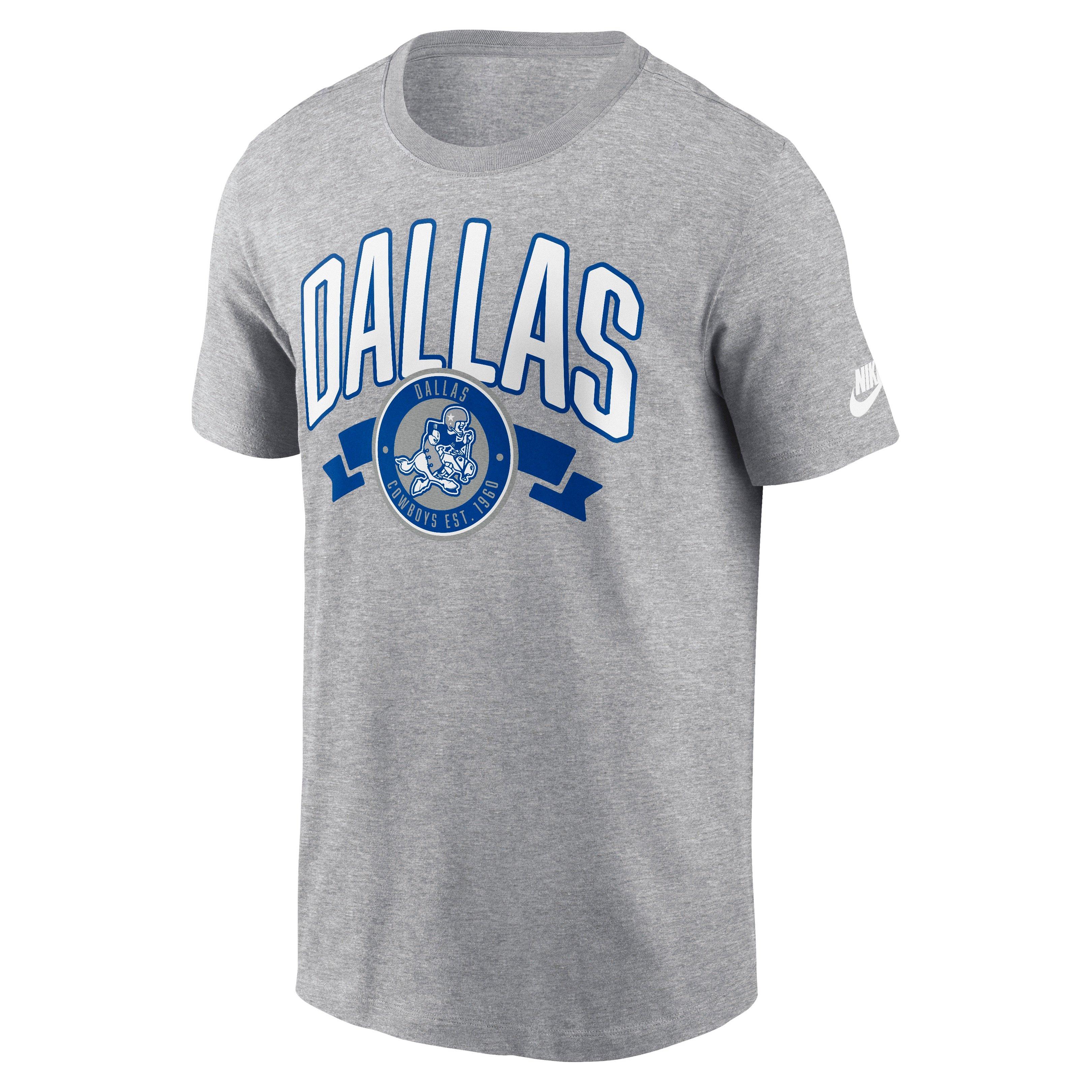Nike Dallas Cowboys Rewind Tee-Grey - GREY Thumbnail View 1