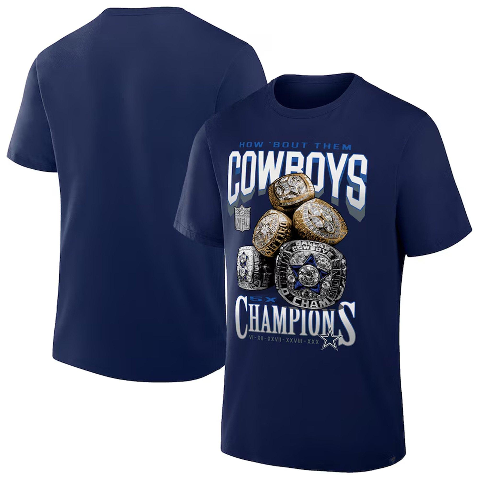 Nike Dallas Cowboys Rings Tee-Navy - NAVY Thumbnail View 3