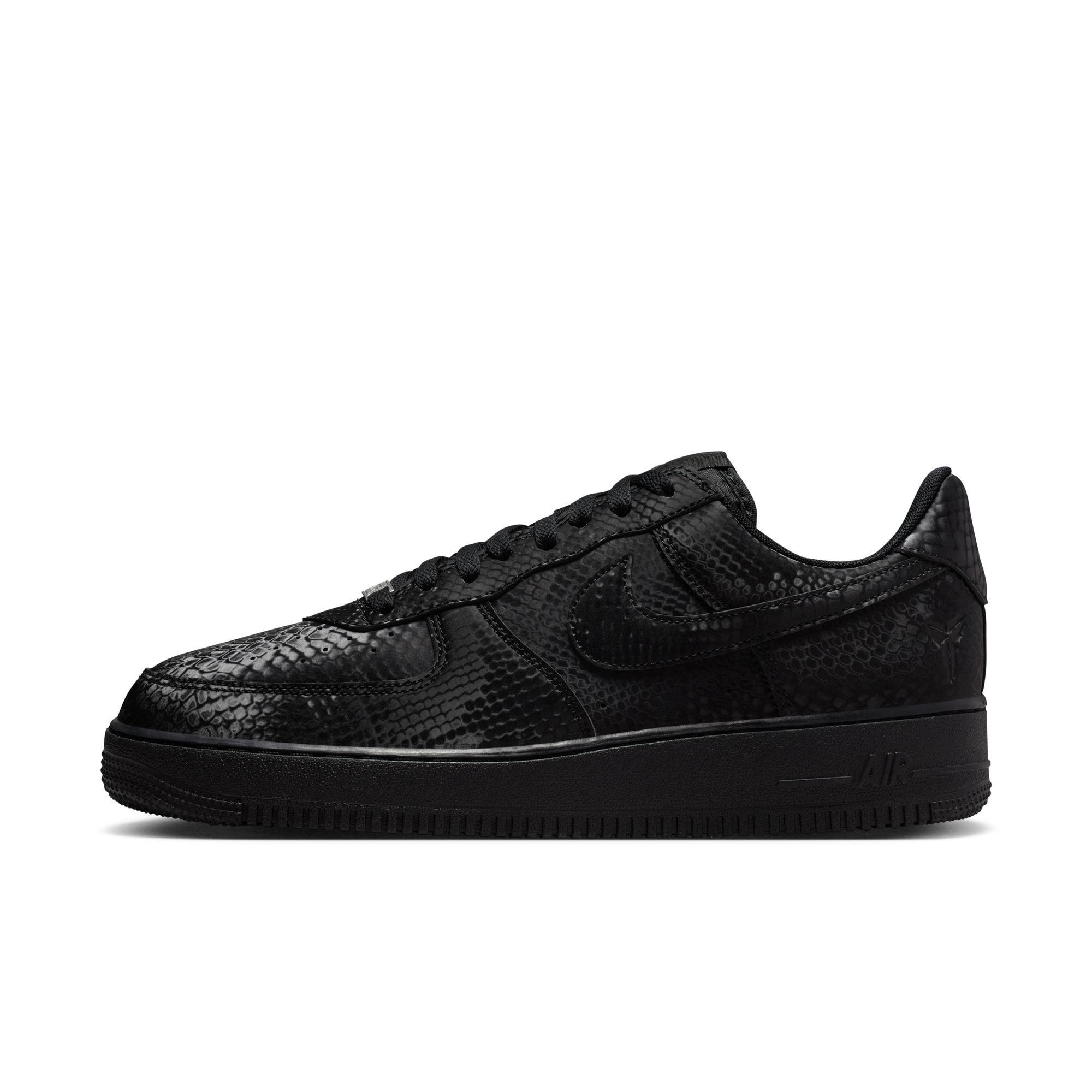 Nike Kobe Air Force 1 Low "Black" Men's Shoe - BLACK/BLUE Thumbnail View 8