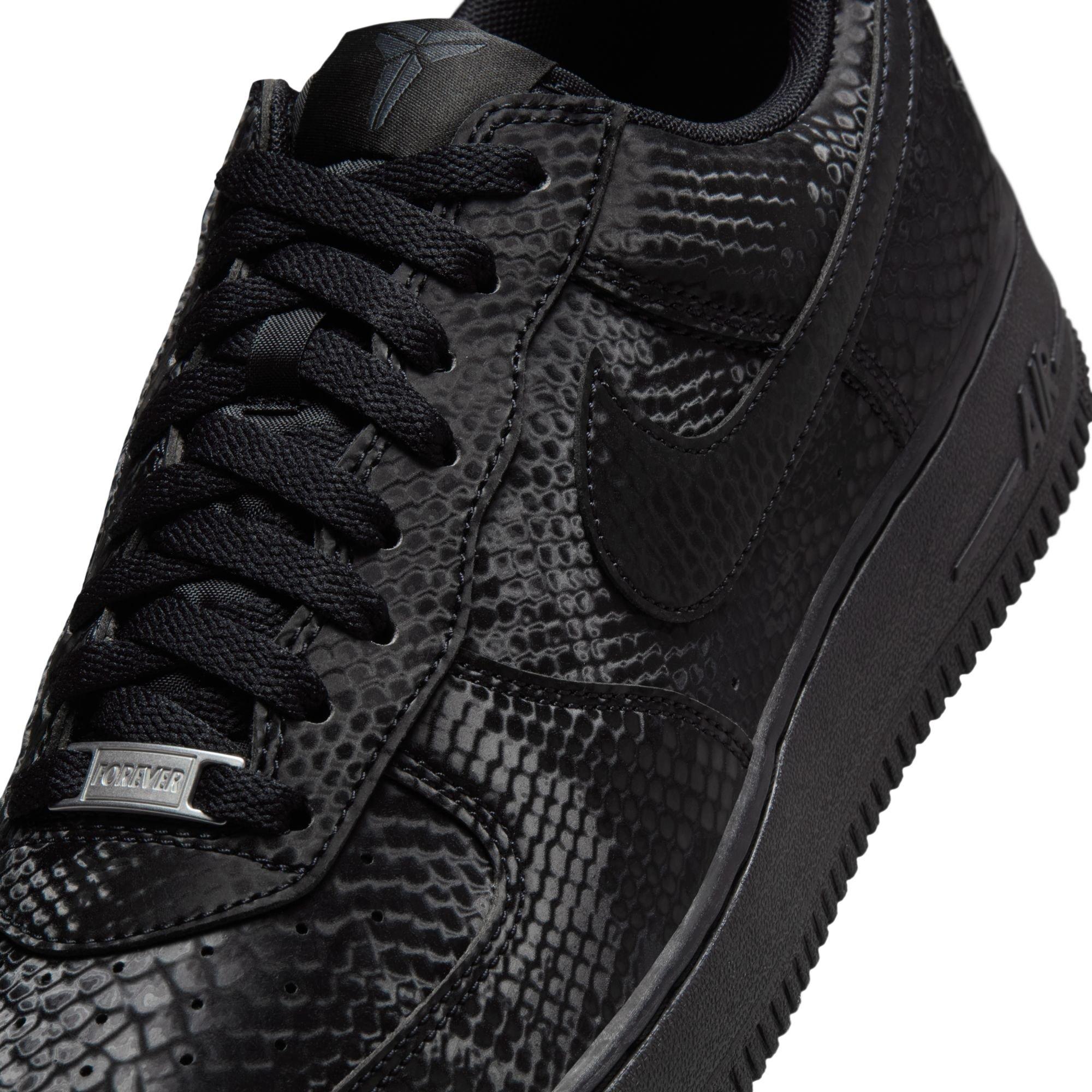 Nike Kobe Air Force 1 Low "Black" Men's Shoe - BLACK/BLUE Thumbnail View 4
