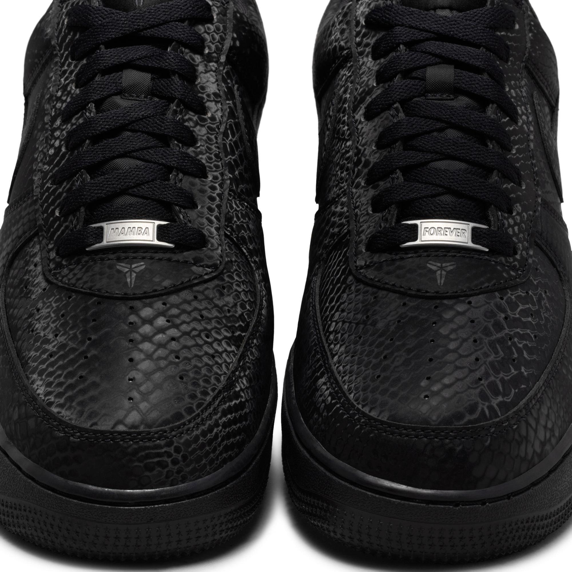 Nike Kobe Air Force 1 Low "Black" Men's Shoe - BLACK/BLUE Thumbnail View 6