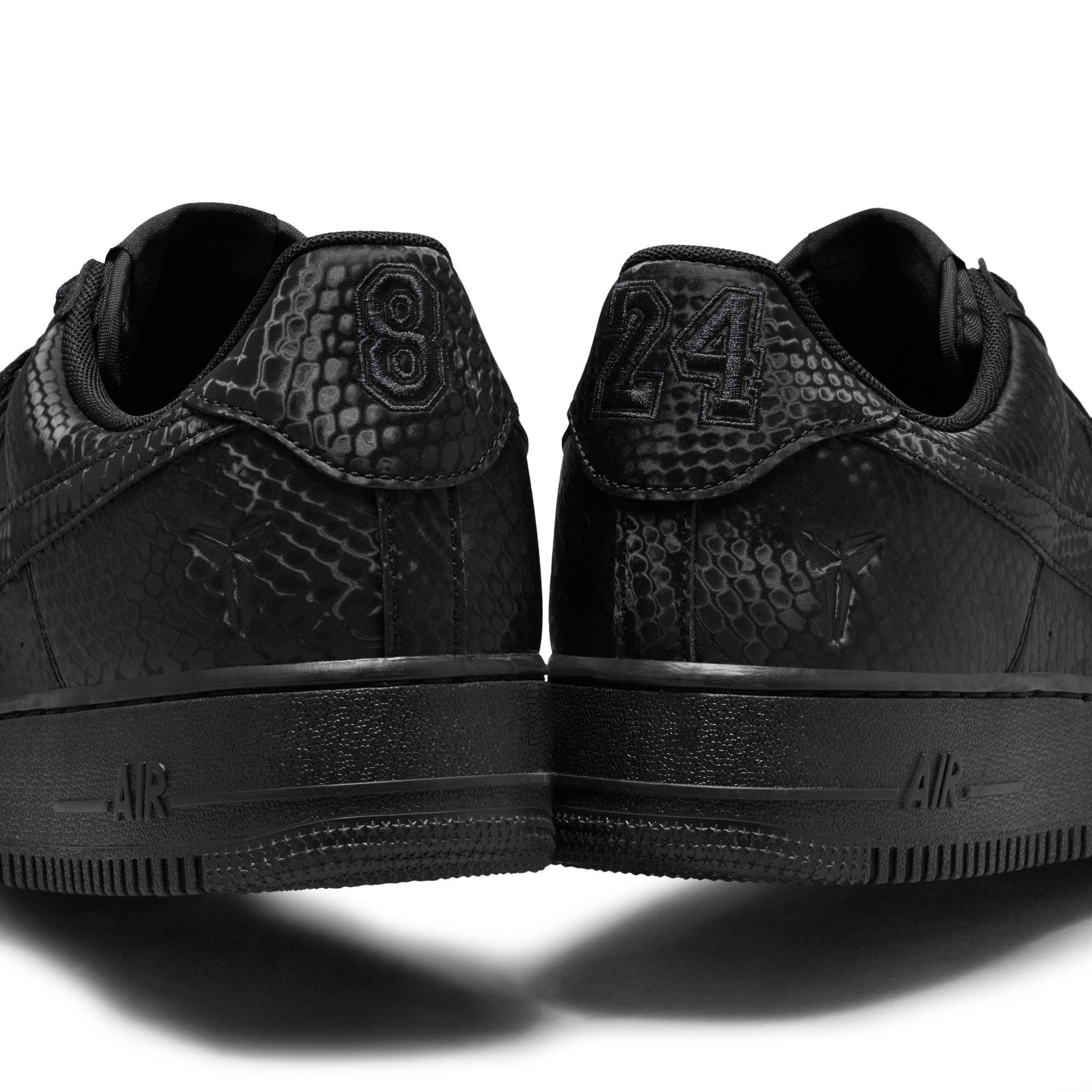 Nike Kobe Air Force 1 Low "Black" Men's Shoe - BLACK/BLUE Thumbnail View 7
