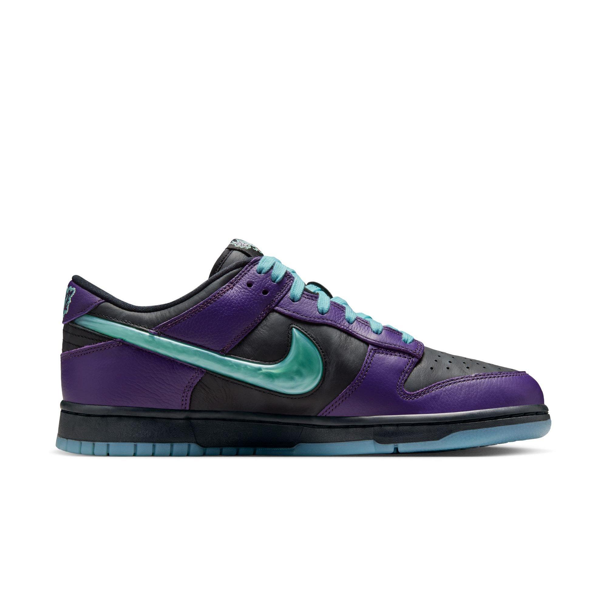 Nike Dunk Low Retro Limited "Black/Artisan Teal/Grand Purple" Men's Shoe - BLACK/PURPLE Thumbnail View 2
