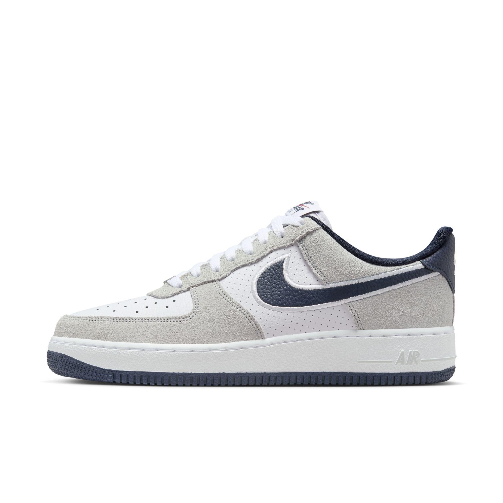 Nike Air Force 1 '07 LV8 "White/Obsidian/Pure Platinum/Team Red" Men's Shoe - WHITE/RED Thumbnail View 3
