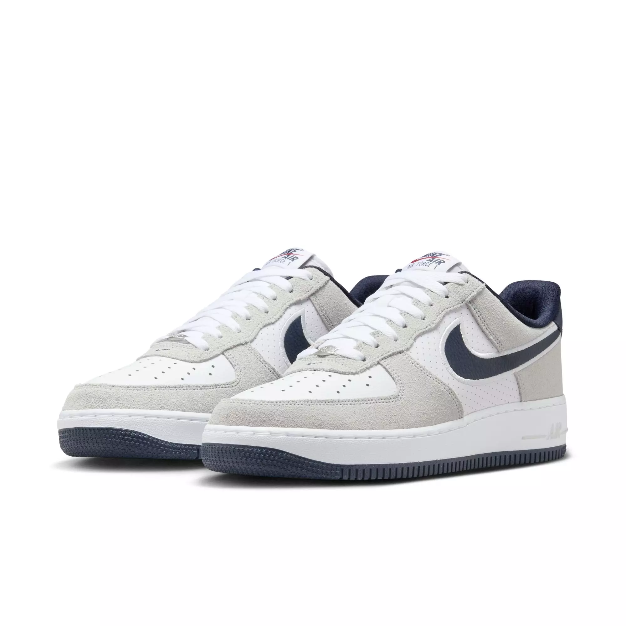 Nike Air Force 1 '07 LV8 "White/Obsidian/Pure Platinum/Team Red" Men's Shoe - WHITE/RED