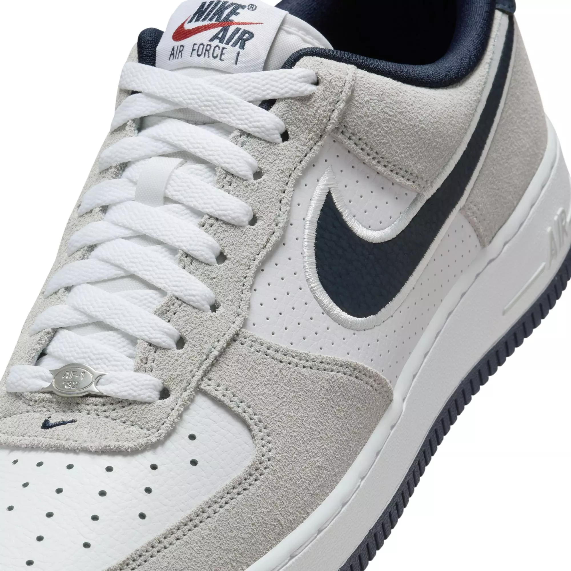 Nike Air Force 1 '07 LV8 "White/Obsidian/Pure Platinum/Team Red" Men's Shoe - WHITE/RED