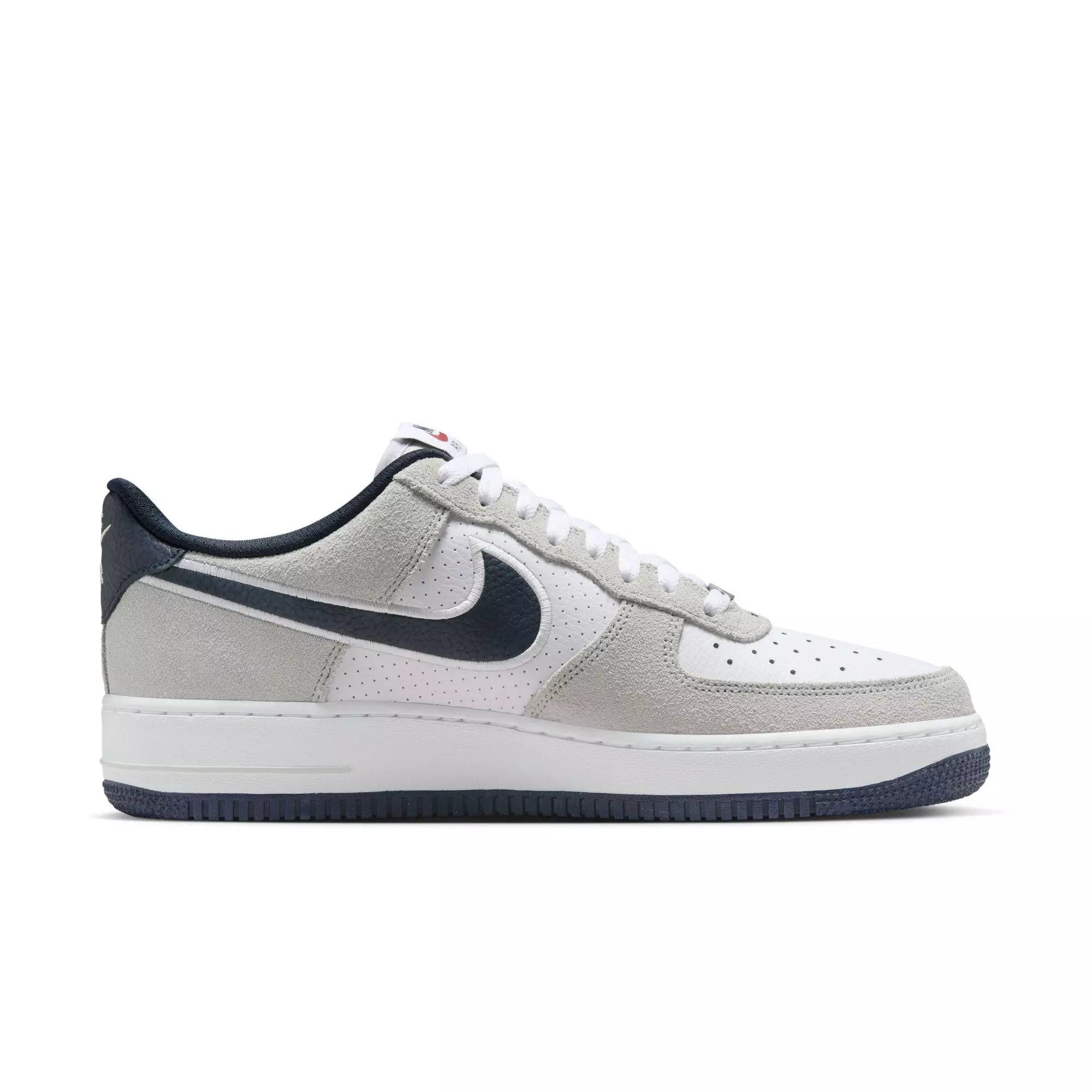 Nike Air Force 1 '07 LV8 "White/Obsidian/Pure Platinum/Team Red" Men's Shoe - WHITE/RED