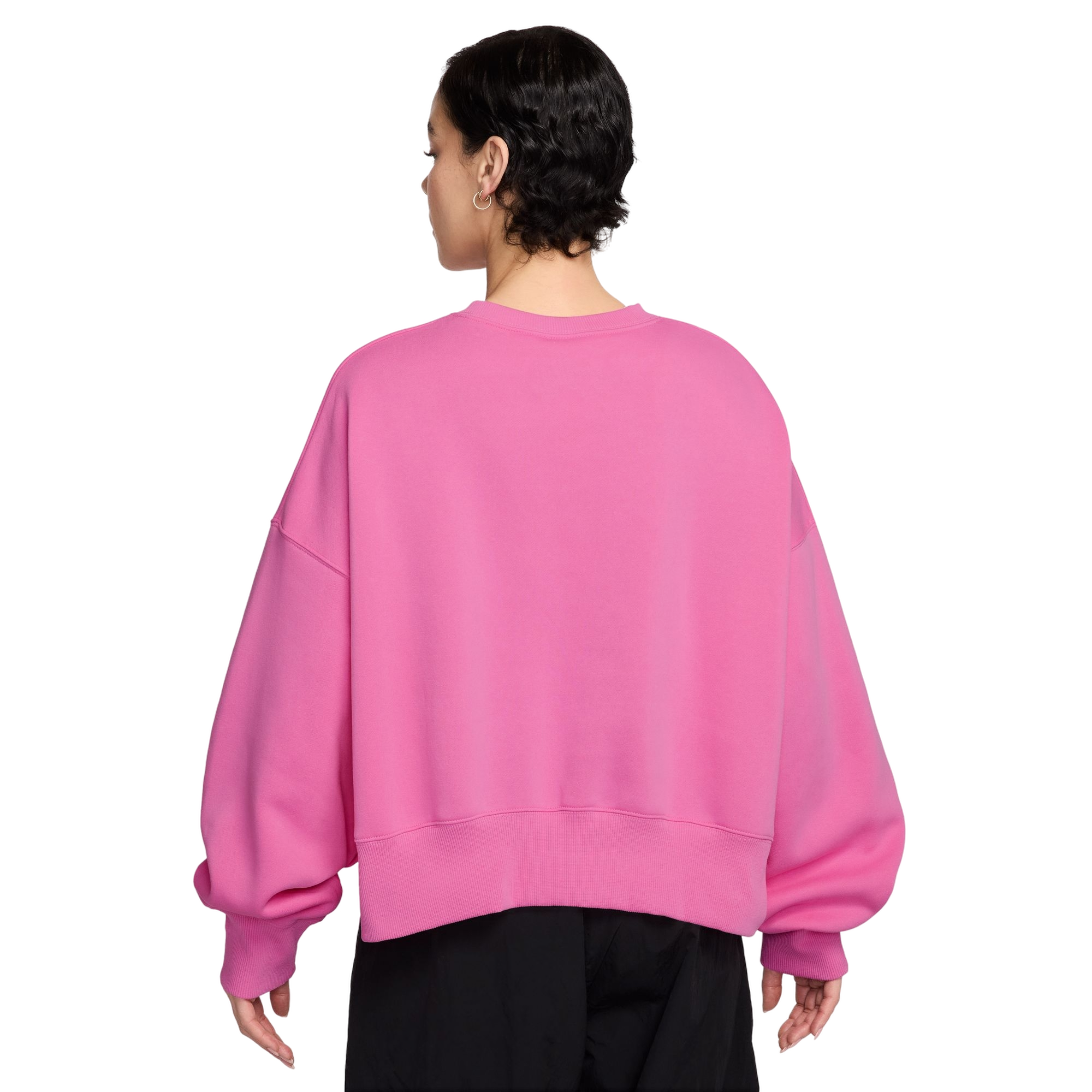Nike Women's Sportswear Phoenix Fleece Over-Oversized Crew-Neck Sweatshirt - PINK Thumbnail View 2