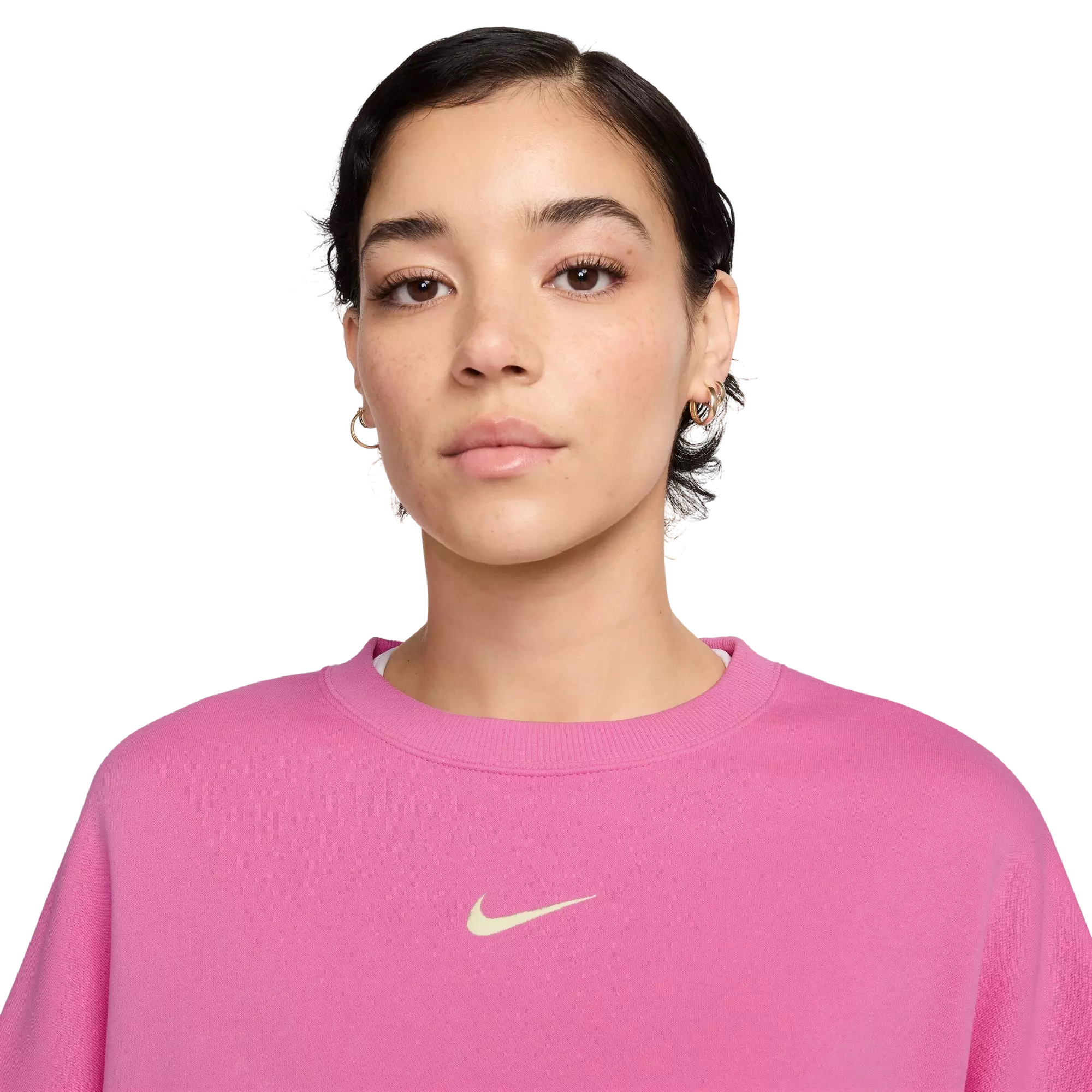 Nike Women's Sportswear Phoenix Fleece Over-Oversized Crew-Neck Sweatshirt - PINK