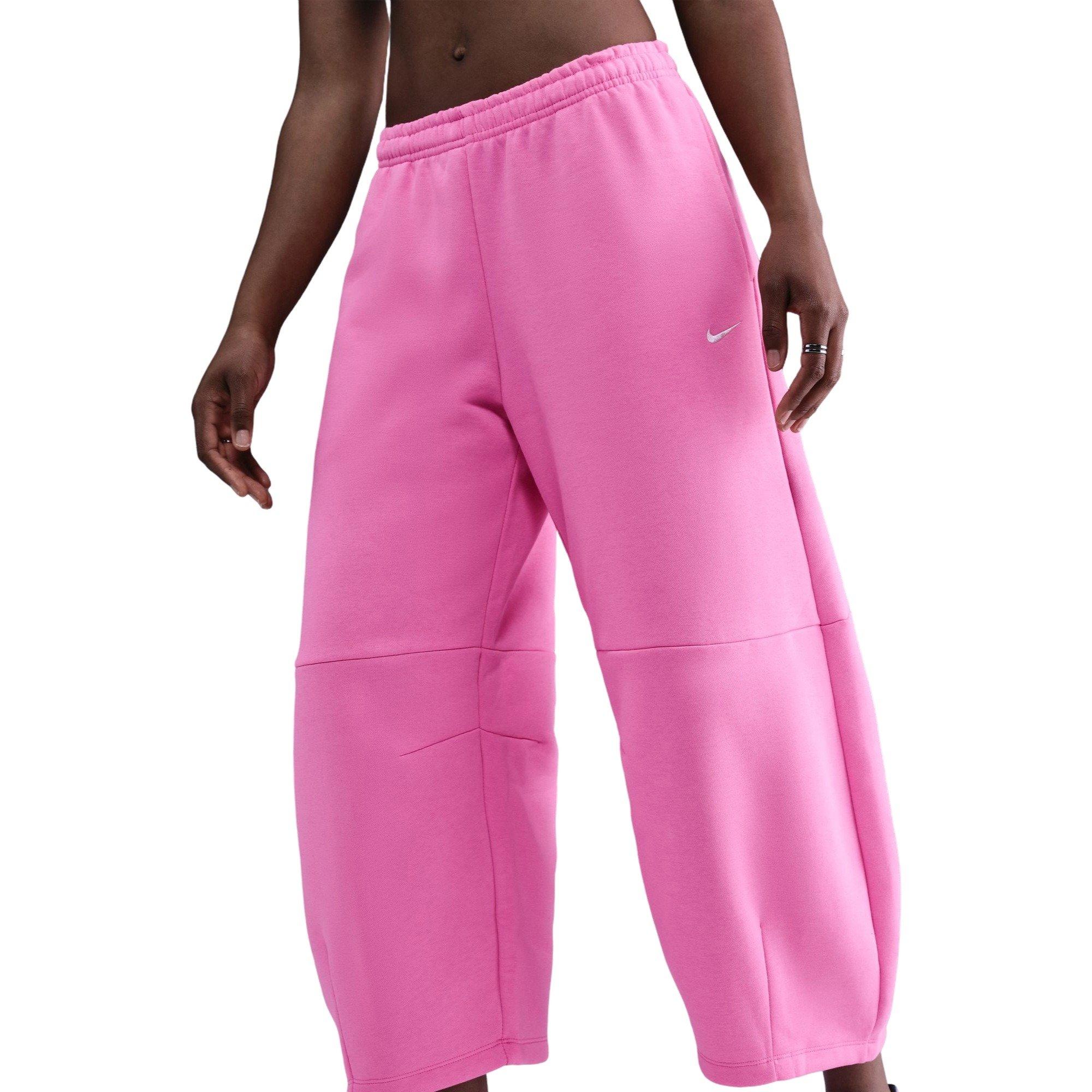 Nike Women's Sportswear Phoenix Loose Mid-Rise Barrel Pants - PINK Thumbnail View 3