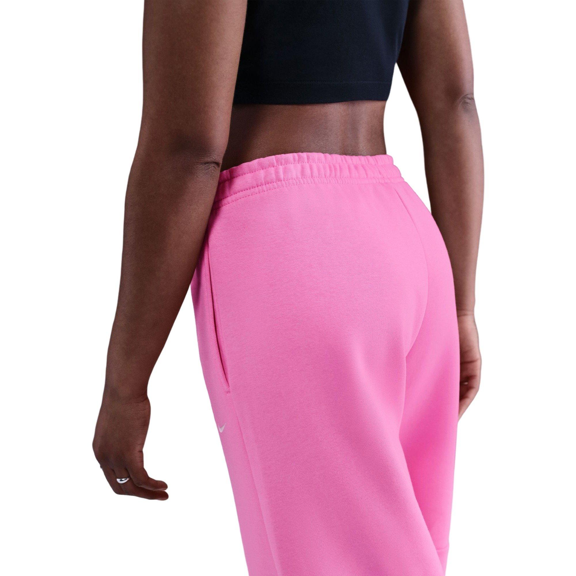 Nike Women's Sportswear Phoenix Loose Mid-Rise Barrel Pants - PINK Thumbnail View 4