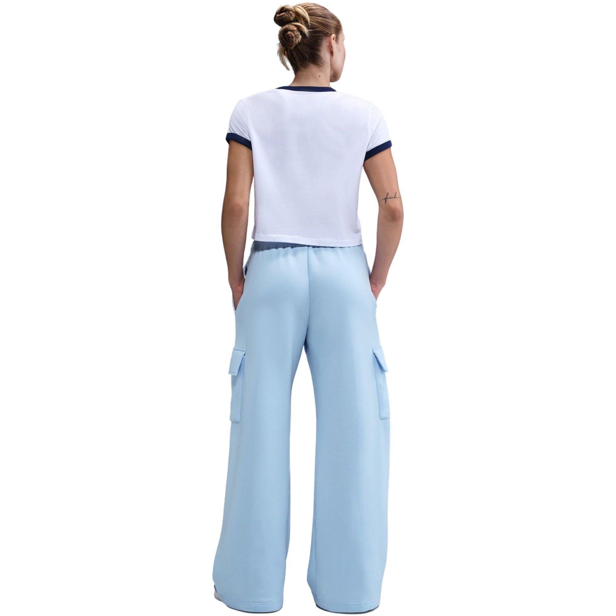 Nike Women's Sportwear Phoenix Wide Leg Cargo Pants - Blue - BLUE Thumbnail View 2