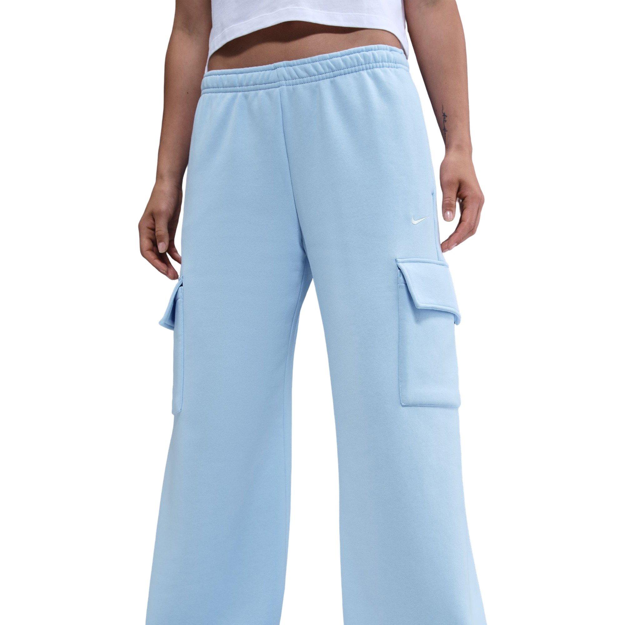 Nike Women's Sportwear Phoenix Wide Leg Cargo Pants-Blue - BLUE Thumbnail View 3