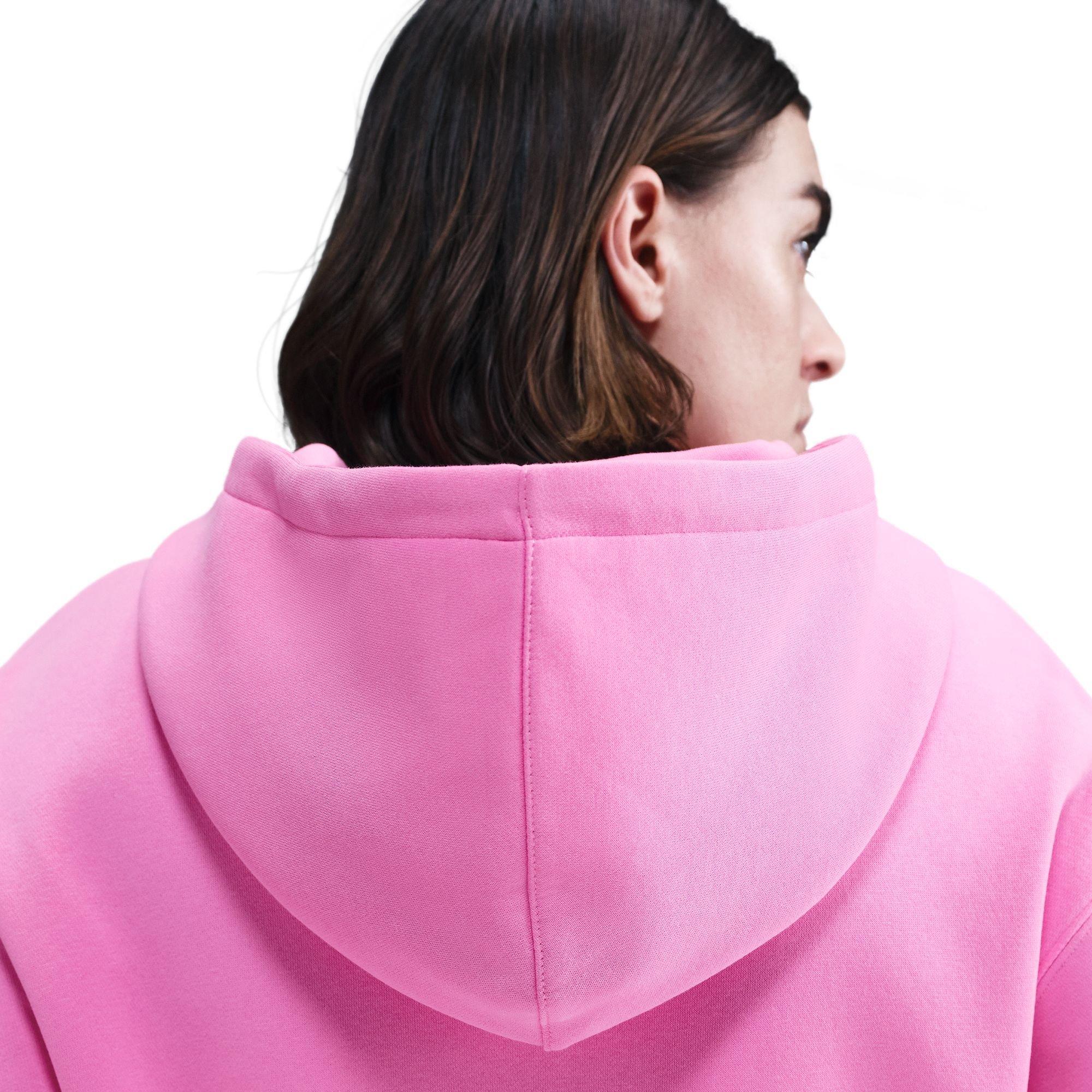 Nike Women's Sportswear Phoenix Fleece Loose Full-Zip Crop Jacket - Pink - PINK Thumbnail View 4