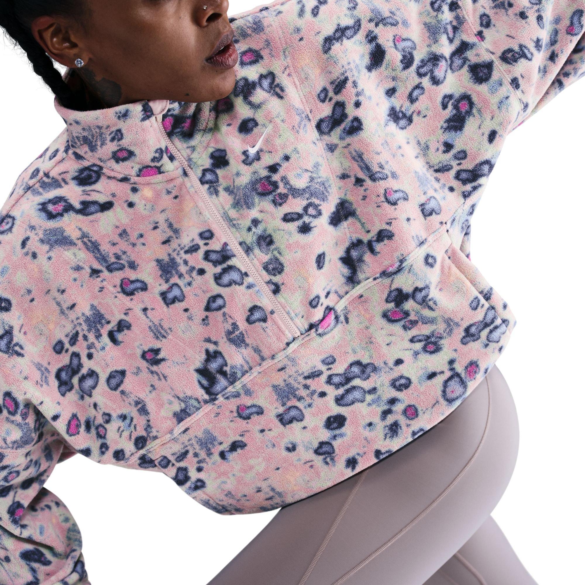 Nike Women's One Therma-FIT 1/2-Zip Fleece Jacket - MULTI-COLOR Thumbnail View 5