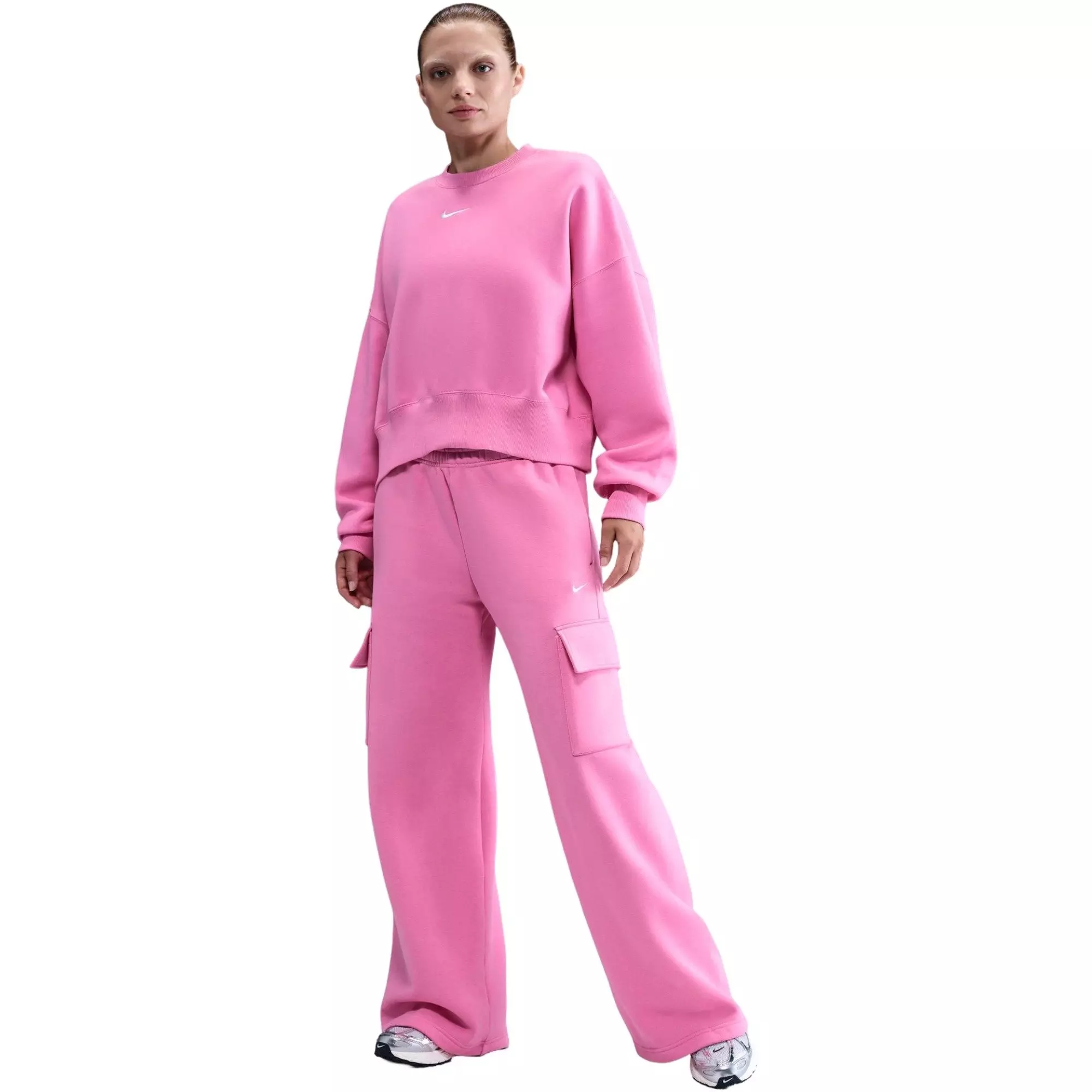 Nike Women's Sportwear Phoenix Wide Leg Cargo Pants - PINK