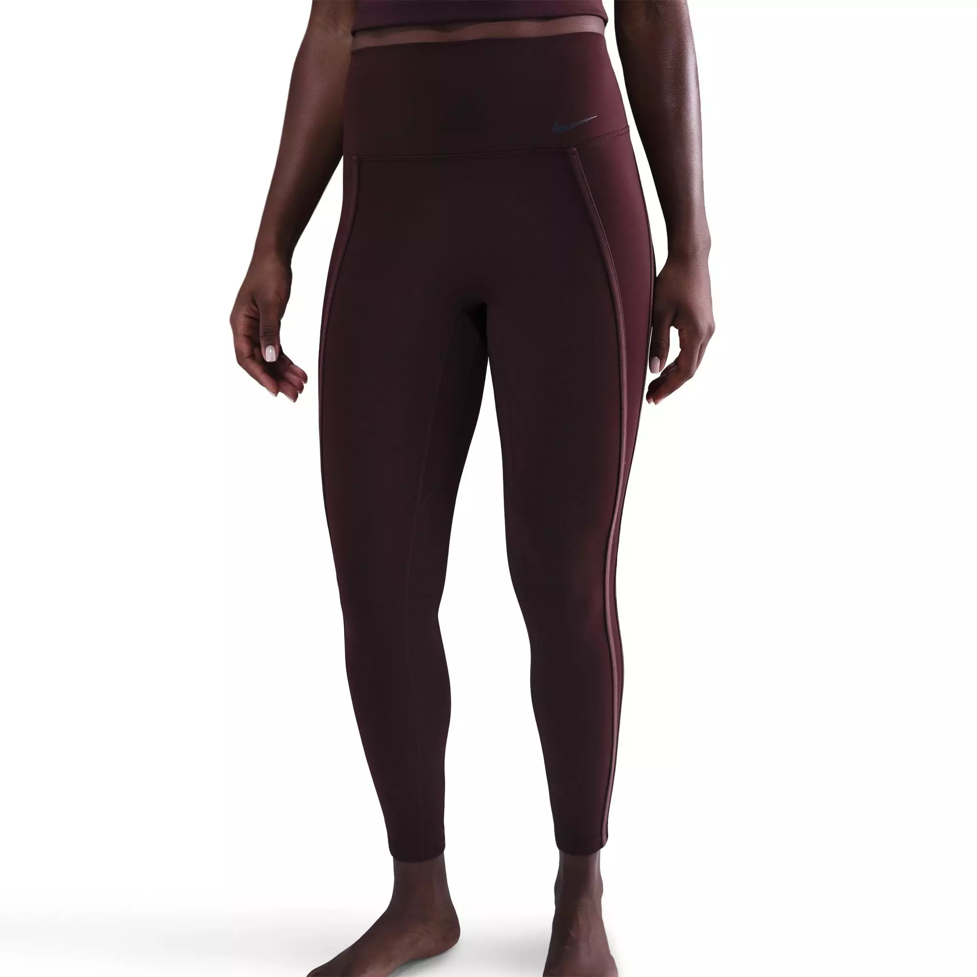 Nike Women's One High-Waisted 7/8 Leggings - Burgundy - BURGUNDY