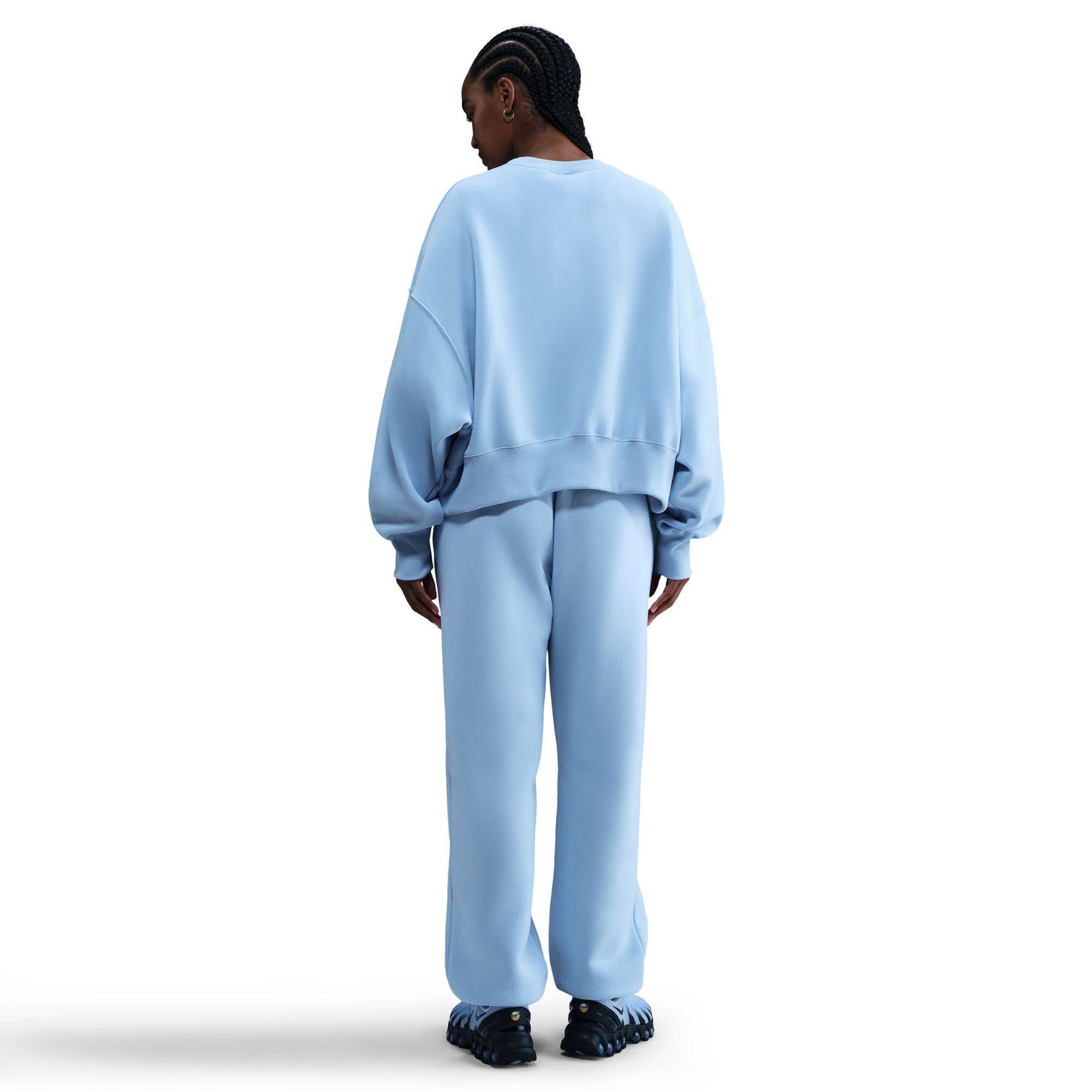 Nike Women's Sportswear Phoenix Fleece Over-Oversized Crew-Neck Sweatshirt - Blue - BLUE Thumbnail View 2