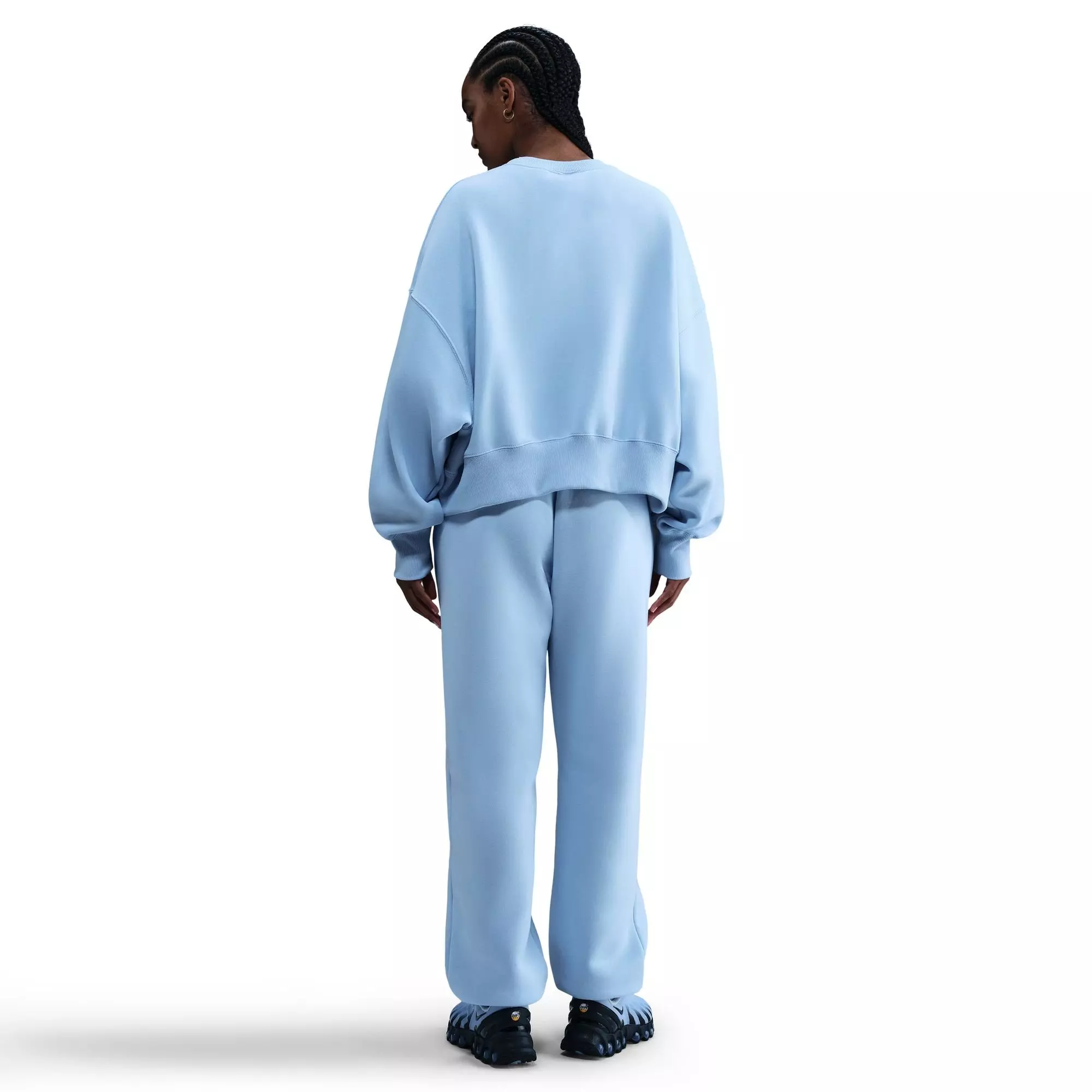 Nike Women's Sportswear Phoenix Fleece Over-Oversized Crew-Neck Sweatshirt - Blue - BLUE