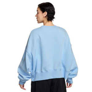 Nike Women's Sportswear Phoenix Fleece Over-Oversized Crew-Neck Sweatshirt-Blue